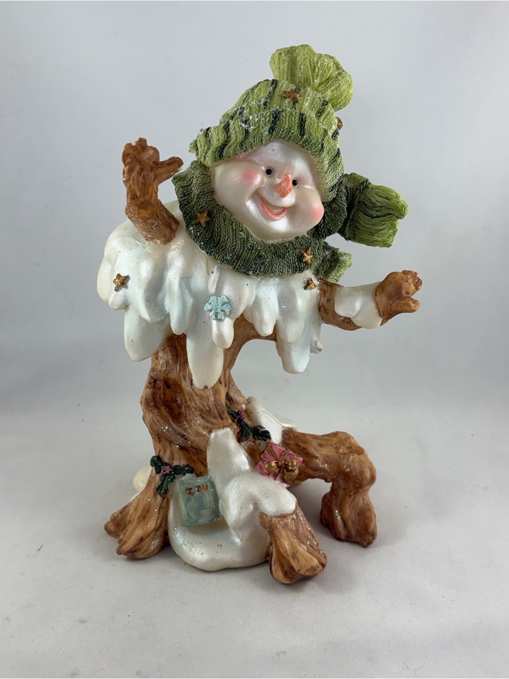 Four Seasons Collection Snowman Tree Figurine 8.5”